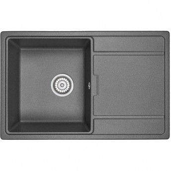 Кухонная мойка GRANULA GR-7804 графит (черно-серый)