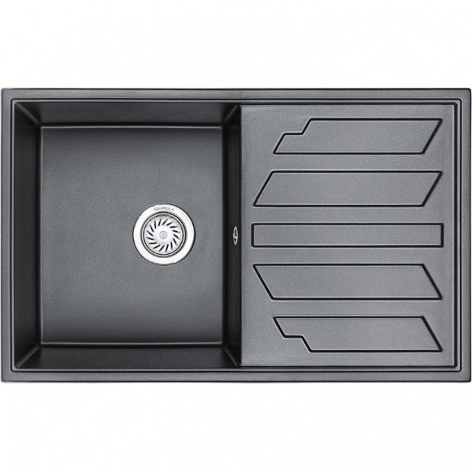 Кухонная мойка GRANULA GR-8002 шварц (черный металлик) 8002 SHBAPC