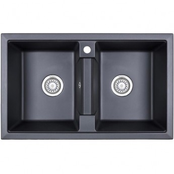 Кухонная мойка GRANULA GR-8101 шварц (черный металлик)