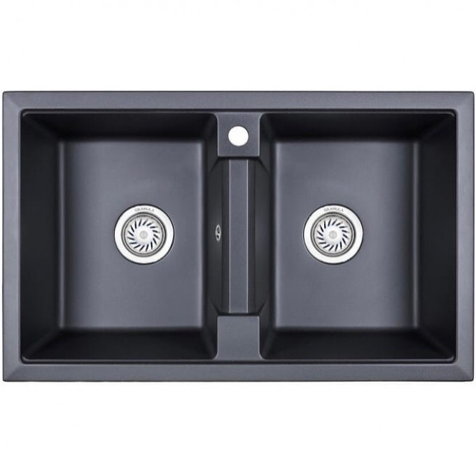 Кухонная мойка GRANULA GR-8101 шварц (черный металлик) 8101 SHBAPC
