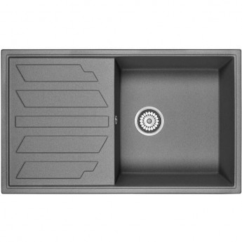 Кухонная мойка GRANULA GR-8601 графит (черно-серый)