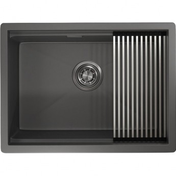Кухонная мойка GRANULA KITCHEN SPACE KS-6045U графит матовый