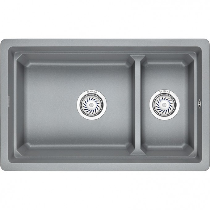 Кухонная мойка GRANULA KS-7304U, алюминиум 7304U ALYUMIHIYM