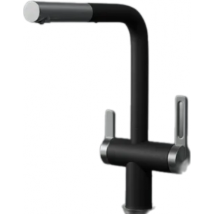 Смеситель для кухни GRANULA 8170 турмалин с выдвижным изливом 8170 TYPMALIH