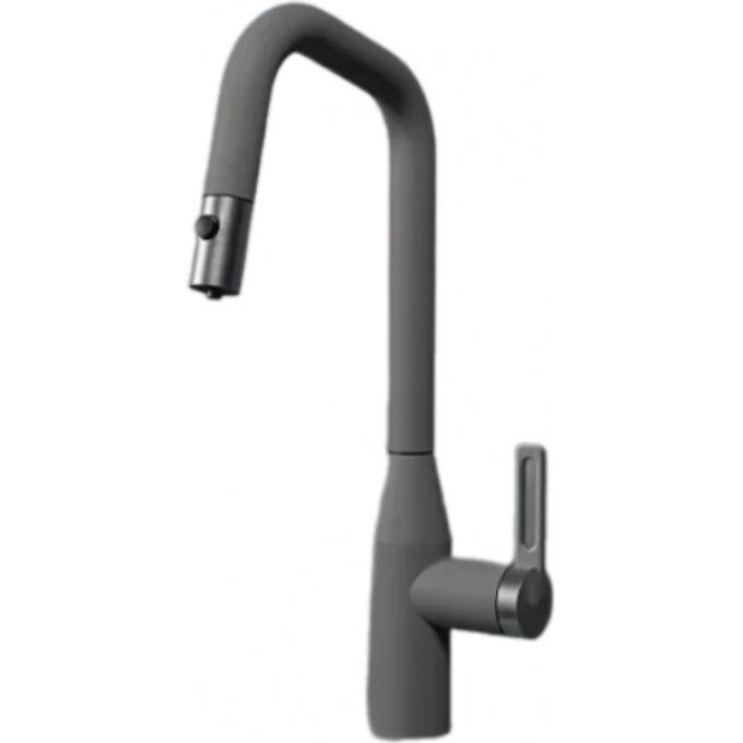 Смеситель для кухни GRANULA 8171 алюмииум с выдвижным изливом 8171 ALYUMIHIYM