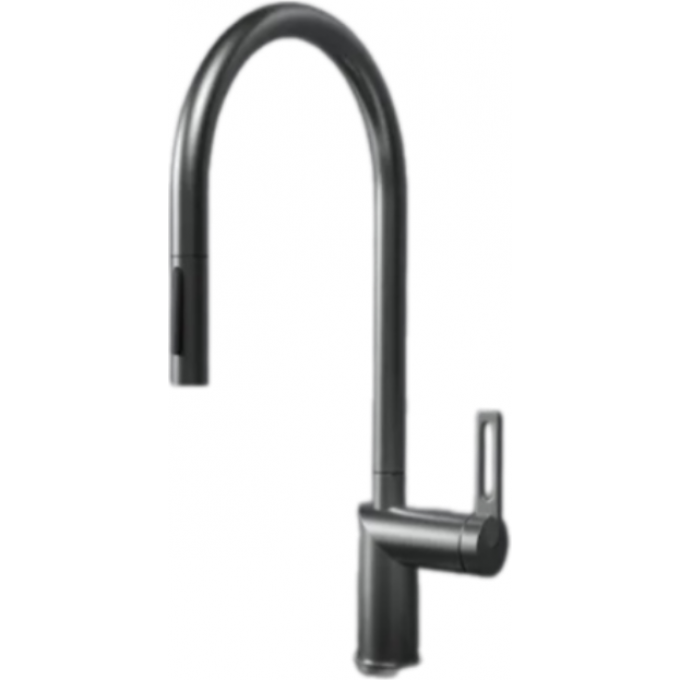 Смеситель для кухни GRANULA 8172 Нерж с выдвижным изливом 8172 HEPJ