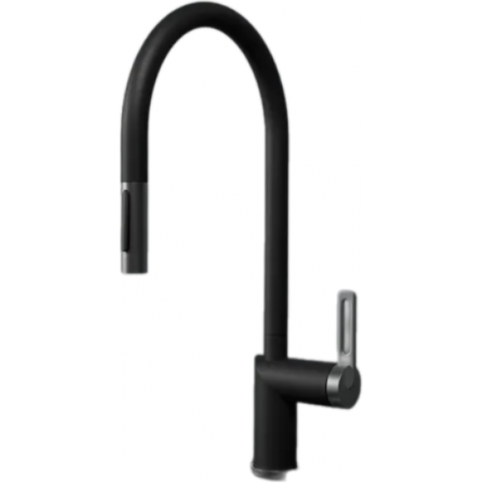 Смеситель для кухни GRANULA 8172 турмалин с выдвижным изливом 8172 TYPMALIH