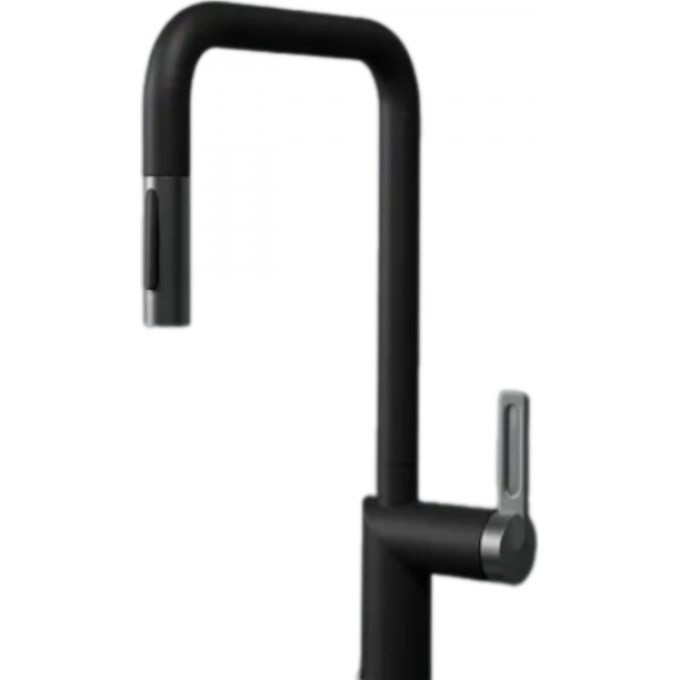 Смеситель для кухни GRANULA 8173 турмалин с выдвижным изливом 8173 TYPMALIH