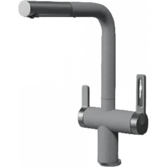 Смеситель для кухни GRANULA GR-8170 базальт с выдвижным изливом