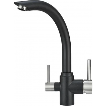 Смеситель GRANULA GR-2304 шварц (черный металлик)