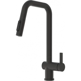 Смеситель кухонный GRANULA KS-7273 черный матовый